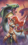 Cover Thumbnail for The Invincible Red Sonja (2021 series) #3 [Virgin Cover Elias Chatzoudis]