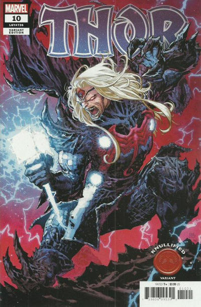 Cover for Thor (Marvel, 2020 series) #10 (736) [Ken Lashley 'Knullified']