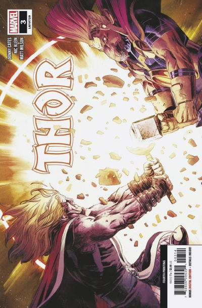 Cover for Thor (Marvel, 2020 series) #3 (729) [Fourth Printing - Nic Klein]