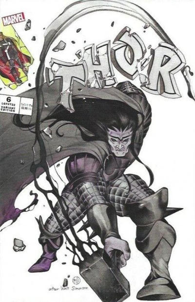 Cover for Thor (Marvel, 2020 series) #6 (732) [Frankie's Comics / Golden Apple Comics Exclusive - Peach Momoko]