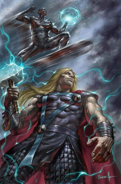 Cover for Thor (Marvel, 2020 series) #8 (734) [Illuminati Exclusive - Lucio Parrillo Virgin Art]