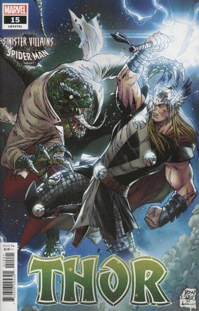 Cover for Thor (Marvel, 2020 series) #15 (741) [Tony S Daniel Spider-Man Villains Cover]