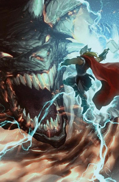 Cover for Thor (Marvel, 2020 series) #11 (737) [Gerald Parel Virgin Variant]
