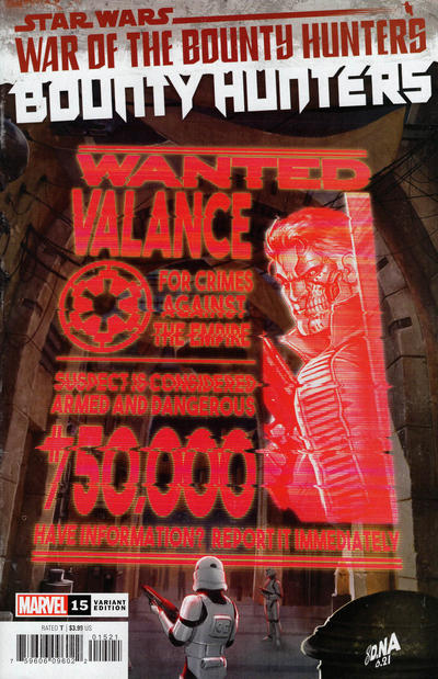 Cover for Star Wars: Bounty Hunters (Marvel, 2020 series) #15 [Wanted Poster Variant]