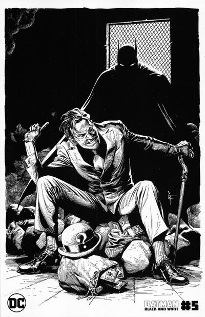 Cover for Batman Black & White (DC, 2021 series) #5 [Gary Frank Villain Variant Cover]