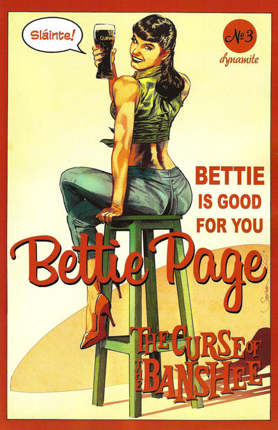 Cover for Bettie Page and the Curse of the Banshee (Dynamite Entertainment, 2021 series) #3 [Cover C Stephen Mooney]