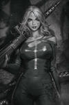Cover for Barbarella (Dynamite Entertainment, 2021 series) #2 [Black and White Virgin Cover]