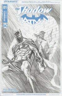 Cover Thumbnail for The Shadow / Batman (Dynamite Entertainment, 2017 series) #1 [Cover M Black & White Alex Ross]