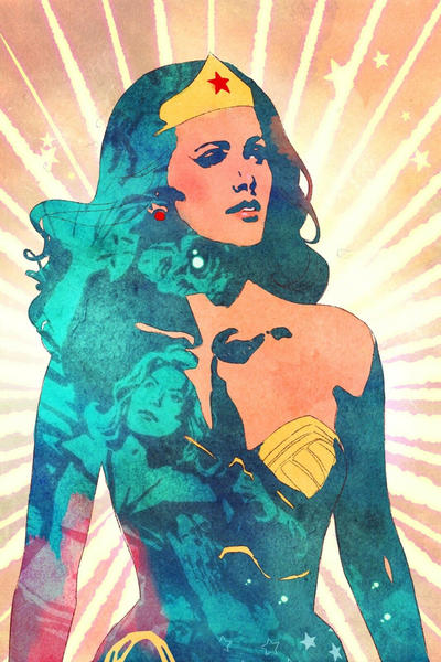 Cover for Wonder Woman '77 Meets the Bionic Woman (Dynamite Entertainment, 2016 series) #1 [Fried Pie Exclusive Virgin Art Variant]