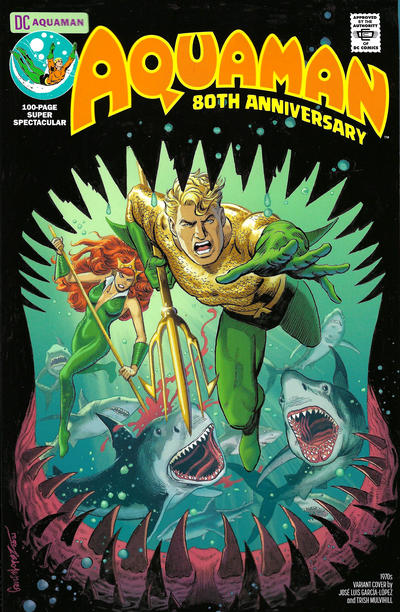 Cover for Aquaman 80th Anniversary 100-Page Super Spectacular (DC, 2021 series) #1 [1970s Variant Cover by José Luis García-López and Trish Mulvihill]
