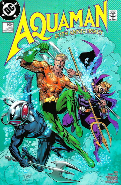 Cover for Aquaman 80th Anniversary 100-Page Super Spectacular (DC, 2021 series) #1 [1980s Variant Cover by Chuck Patton, Kevin Nowlan, and Alex Sinclair]