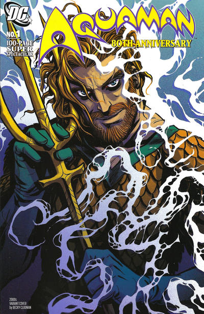 Cover for Aquaman 80th Anniversary 100-Page Super Spectacular (DC, 2021 series) #1 [2000s Variant Cover by Becky Cloonan]