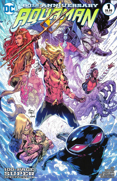 Cover for Aquaman 80th Anniversary 100-Page Super Spectacular (DC, 2021 series) #1 [2010s Variant Cover by Robson Rocha, Daniel Henriques, and Romulo Fajardo Jr.]