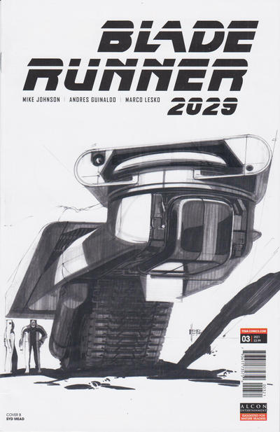 Cover for Blade Runner 2029 (Titan, 2020 series) #3 [Cover B - Syd Mead Cover]