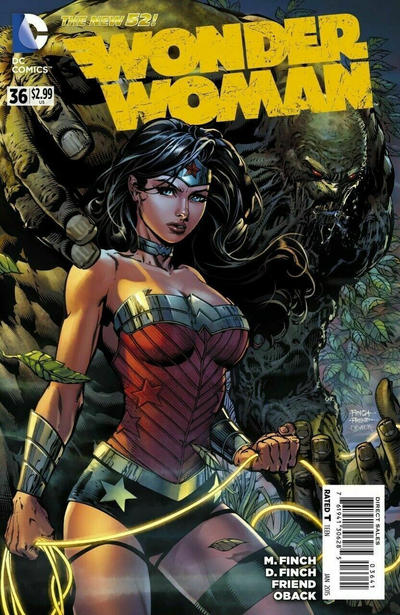 Cover for Wonder Woman (DC, 2011 series) #36 [David Finch / Richard Friend Cover]