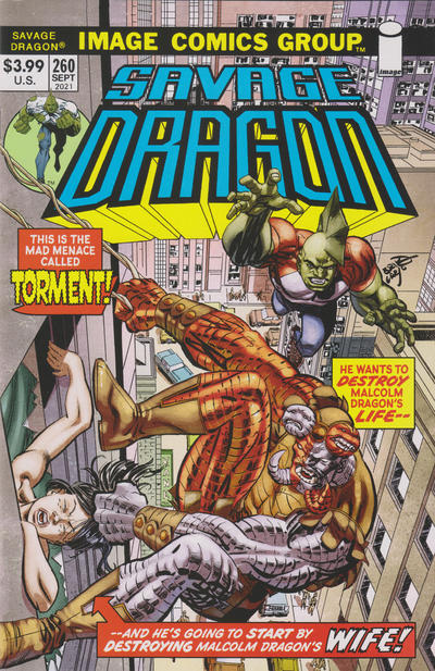 Cover for Savage Dragon (Image, 1993 series) #260 [70's Retro Variant]
