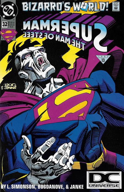 Cover for Superman: The Man of Steel (DC, 1991 series) #32 [DC Universe Corner Box]