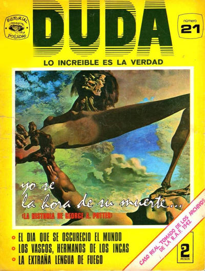 Cover for Duda, lo increíble es la verdad (Editorial Posada, 1970 series) #21