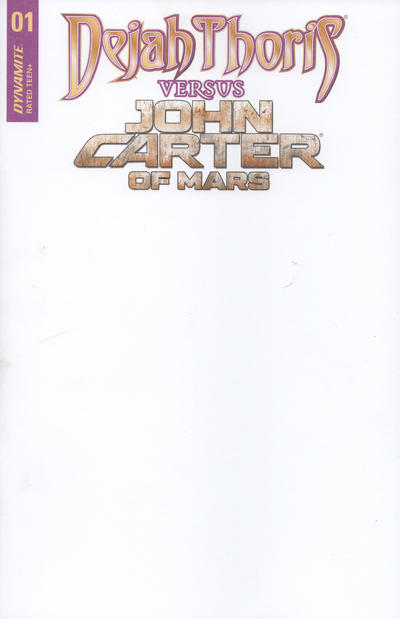 Cover for Dejah Thoris versus John Carter (Dynamite Entertainment, 2021 series) #1 [Cover E Blank Authentix Cover]