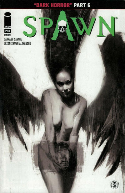 Cover for Spawn (Image, 1992 series) #281 [Cover B - Black and White]