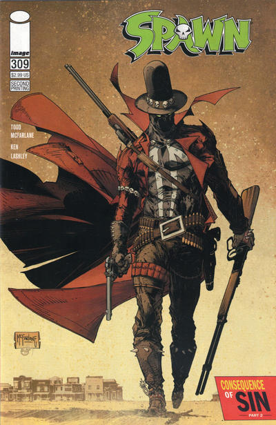 Cover for Spawn (Image, 1992 series) #309 [Second Printing]