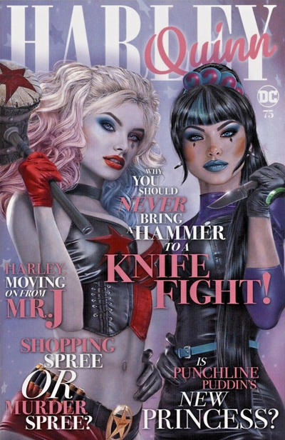 Cover for Harley Quinn (DC, 2016 series) #75 [Black Flag Comics Natali Sanders Trade Dress Cover]