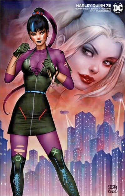 Cover for Harley Quinn (DC, 2016 series) #75 [Comics Elite Ryan Kincaid & Nathan Szerdy Minimal Trade Dress Cover]