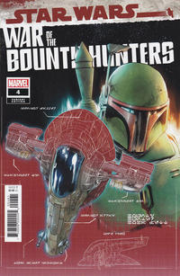 Cover Thumbnail for Star Wars: War of the Bounty Hunters (Marvel, 2021 series) #4 [Villanelli Blueprint Variant]