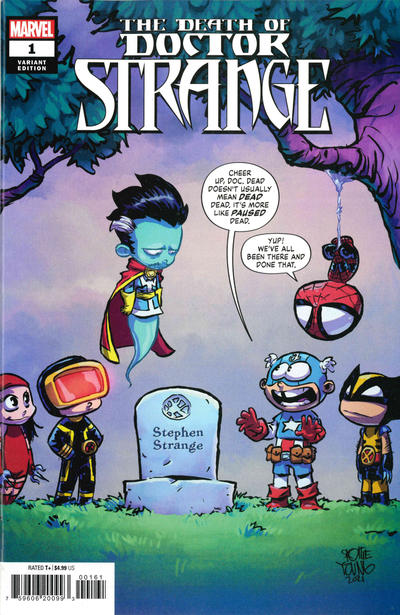 Cover for Death of Doctor Strange (Marvel, 2021 series) #1 [Skottie Young Cover]