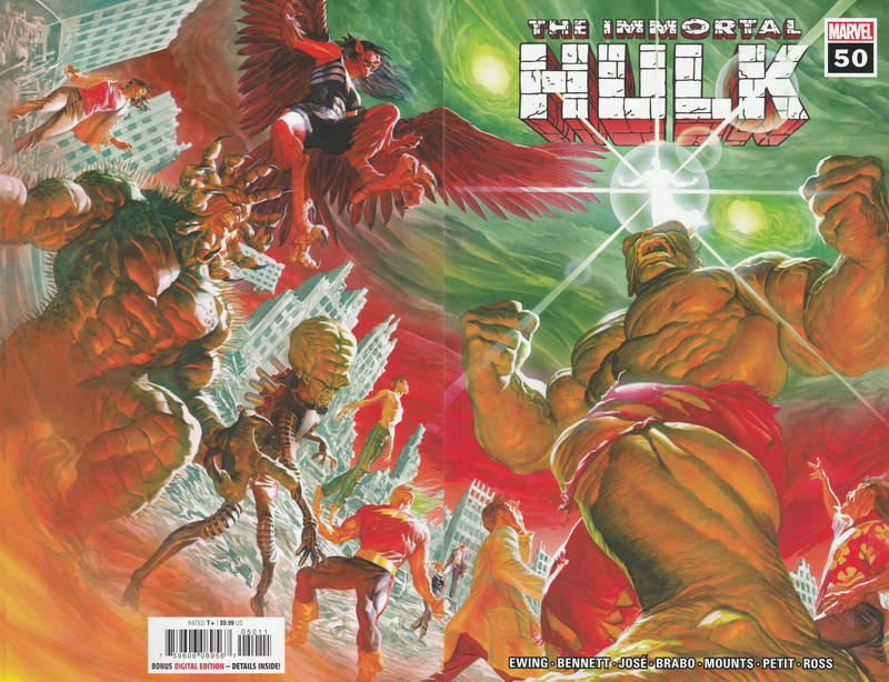 Cover for Immortal Hulk (Marvel, 2018 series) #50 [Alex Ross Wraparound Cover]