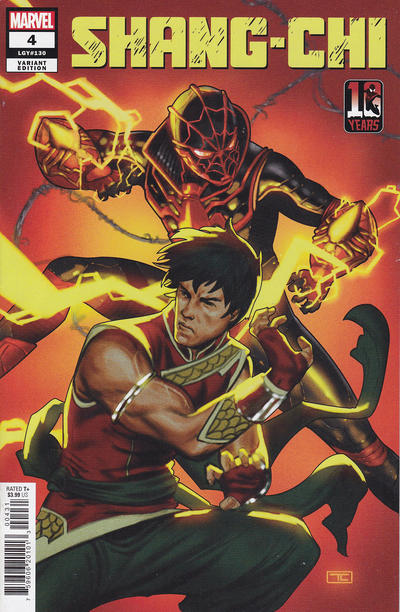 Cover for Shang-Chi (Marvel, 2021 series) #4 (130) [Taurin Clarke Miles Morales Spider-Man 10th Anniversary Cover]