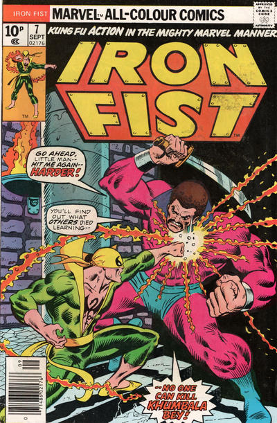 Cover for Iron Fist (Marvel, 1975 series) #7 [British]