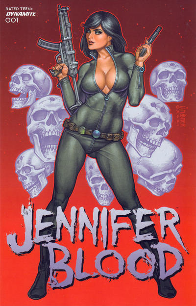 Cover for Jennifer Blood (Dynamite Entertainment, 2021 series) #1 [Cover B Joseph Michael Linsner]