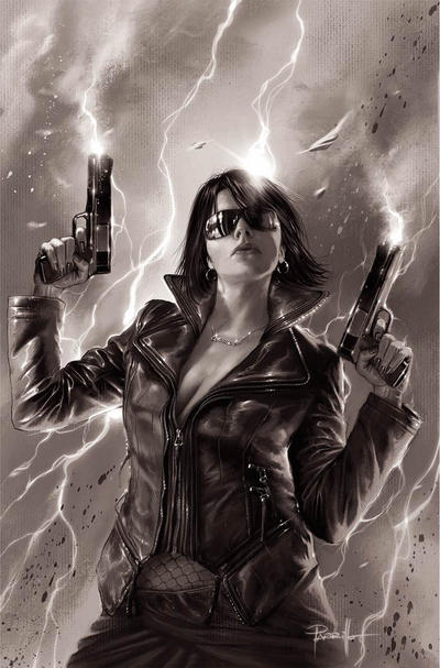 Cover for Jennifer Blood (Dynamite Entertainment, 2021 series) #1 [Cover S Black and White Virgin Cover Lucio Parrillo]