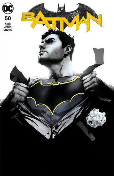Cover for Batman (DC, 2016 series) #50 [Forbidden Planet / Jetpack Comics Jock Monochrome Cover]