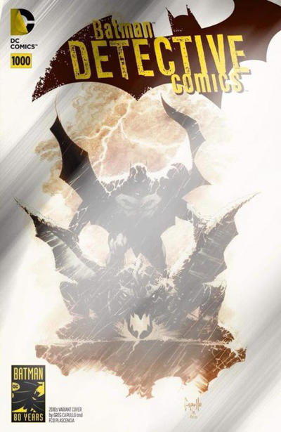 Cover for Detective Comics (DC, 2011 series) #1000 [DC Boutique Gold Foil Convention Exclusive 2010s Variant Cover by Greg Capullo and FCO Plascencia]