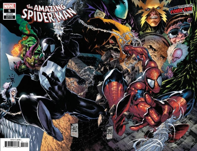 Cover for Amazing Spider-Man (Marvel, 2018 series) #5 (806) [Variant Edition - NYCC Exclusive - Philip Tan Wraparound Cover]