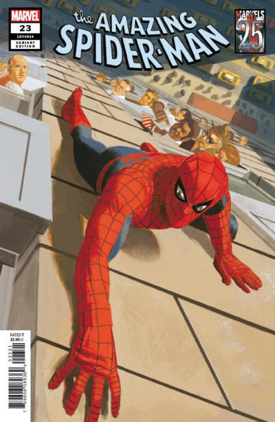 Cover for Amazing Spider-Man (Marvel, 2018 series) #23 (824) [Variant Edition - Marvels 25th Anniversary Tribute - Daniel Acuña Cover]