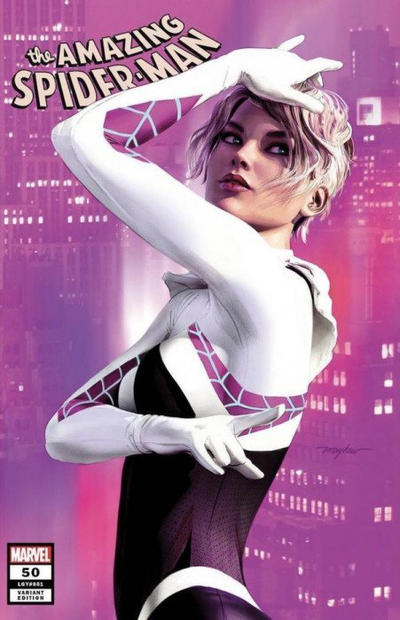 Cover for Amazing Spider-Man (Marvel, 2018 series) #50 (851) [Variant Edition - KRS & Black Flag Comics Exclusive - Mike Mayhew Cover]
