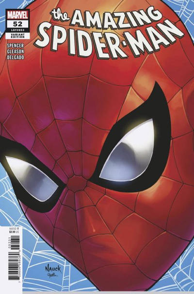 Cover for Amazing Spider-Man (Marvel, 2018 series) #52 (853) [Variant Edition - Todd Nauck Cover]