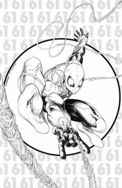 Cover for Amazing Spider-Man (Marvel, 2018 series) #61 (862) [Variant Edition - Frankie’s Comics Exclusive - Tyler Kirkham Virgin Sketch Cover]