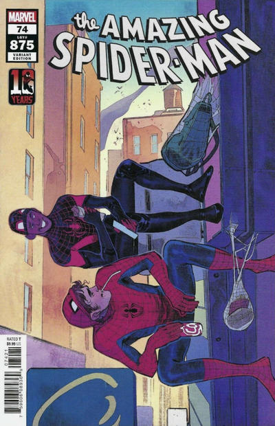 Cover for Amazing Spider-Man (Marvel, 2018 series) #74 (875) [Variant Edition - Miles Morales ‘10 Years’ - Sara Pichelli Cover]