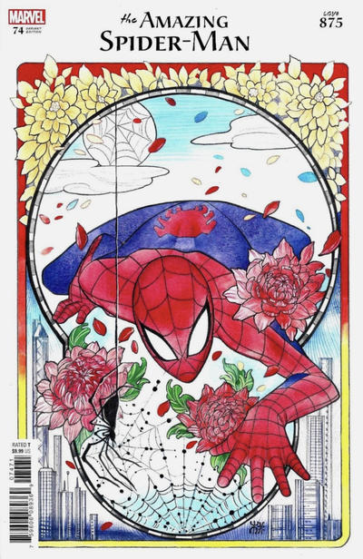 Cover for Amazing Spider-Man (Marvel, 2018 series) #74 (875) [Variant Edition - Peach Momoko Cover]