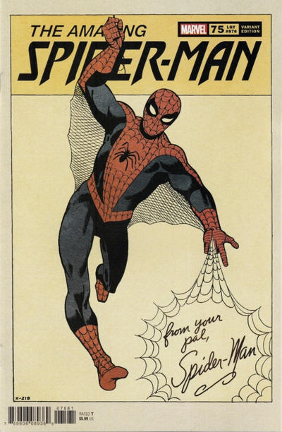 Cover for Amazing Spider-Man (Marvel, 2018 series) #75 (876) [Variant Edition - ‘Hidden Gem’ - Steve Ditko Cover]