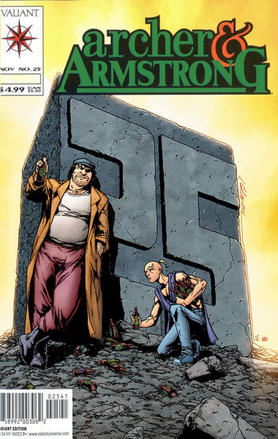Cover for Archer and Armstrong (Valiant Entertainment, 2012 series) #25 [Cover D - Jim Calafiore]