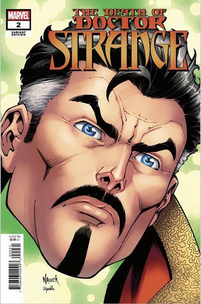 Cover for Death of Doctor Strange (Marvel, 2021 series) #2 [Todd Nauck 'Headshot' Cover]
