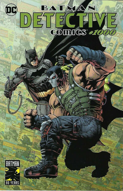 Cover for Detective Comics (DC, 2011 series) #1000 [Album Comics Exclusive Jim Lee & Scott Williams Batman and Bane Variant Color Cover]
