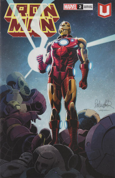 Cover for Iron Man (Marvel, 2020 series) #2 [Marvel Unlimited Plus - Salvador Larroca Cover]