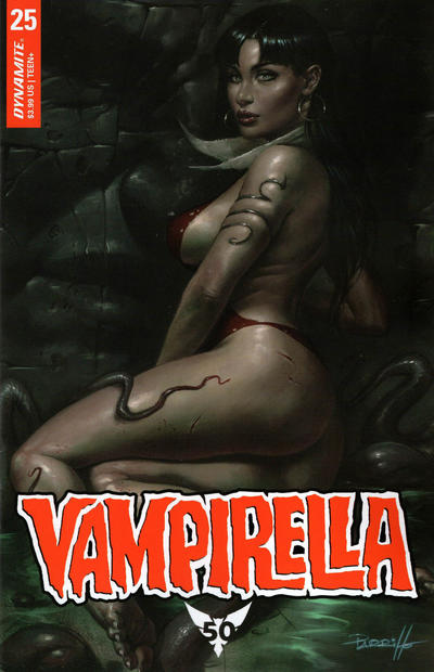 Cover for Vampirella (Dynamite Entertainment, 2019 series) #25 [Cover A Lucio Parrillo]
