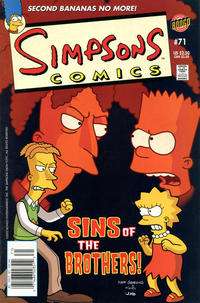 Cover for Simpsons Comics (Bongo, 1993 series) #71 [Newsstand]
